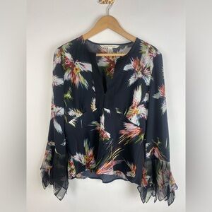 Diane Von Furstenberg Citare Silk Blouse size 10‎